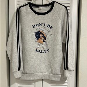 Retro Light Gray Graphic Women's Sweater